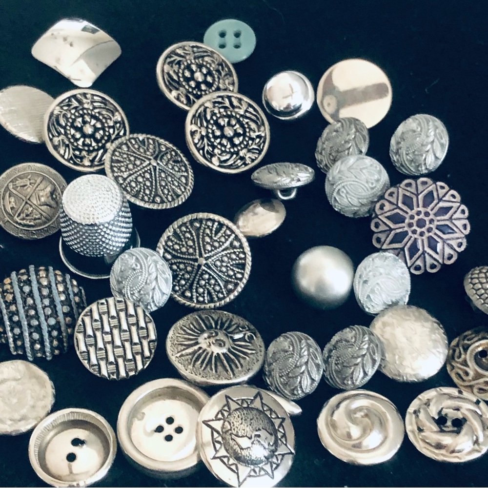 Estate Find Several Silvers Buttons
